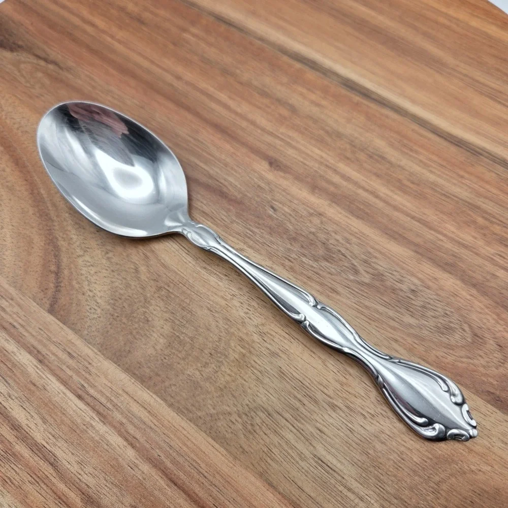 Set Of 5 Oneida Community Cantata Pattern Stainless Steel 7" Soup Spoons - Picture 3 of 7